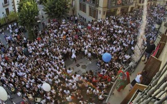 Txupinazo fiestas de acción de gracias de Oion