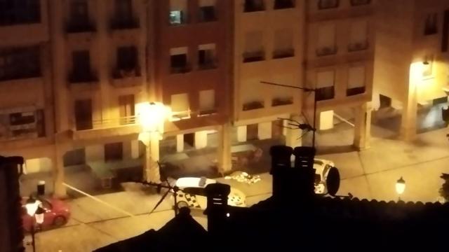 Policía Local de Estella, en el lugar del suceso.