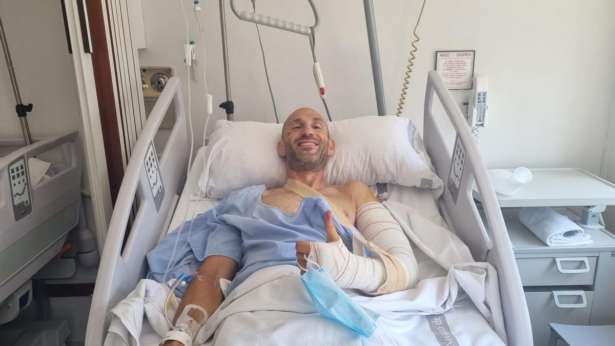 Gerardo Fortuño, desde la habitación del hospital.