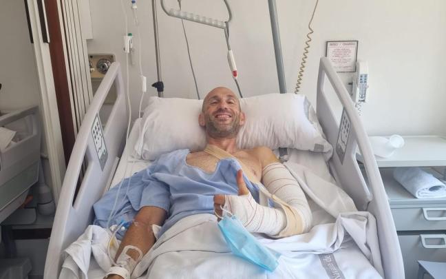 Gerardo Fortuño, desde la habitación del hospital.