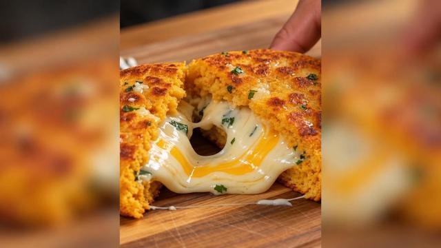 La calabaza y el queso combinan en unas tortitas saladas doradas por fuera y tiernas por dentro.