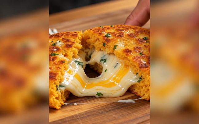 La calabaza y el queso combinan en unas tortitas saladas doradas por fuera y tiernas por dentro.