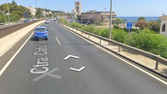 Autovía A-7 a la altura de Mijas (Málaga).