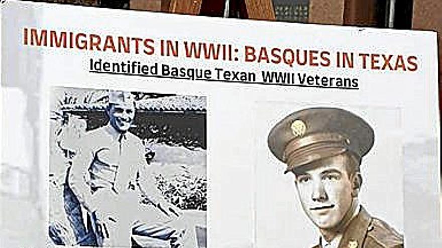 Vascos en Texas: imágenes de los homenajeados, veteranos de la última contienda bélica mundial.