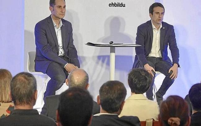 Casanova y Otxandiano, ayer en el Euskalduna de Bilbao. | FOTO: CEDIDA