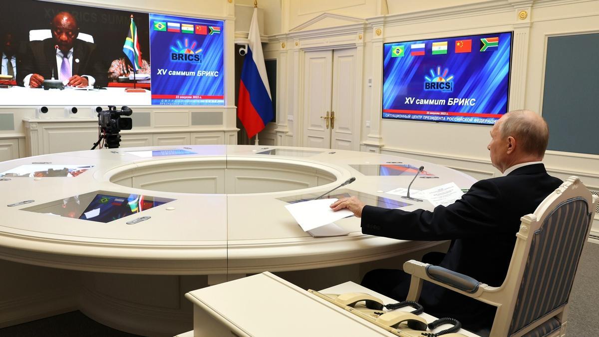 El presidente ruso ha sido el único líder de los BRICS que no ha asistido a la reunión de Sudáfrica