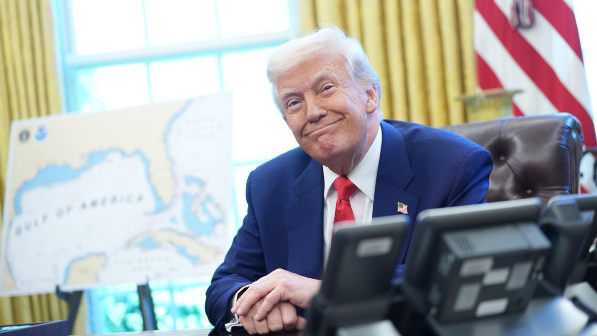 Donald Trump este jueves en el despacho oval de la Casa Blanca.