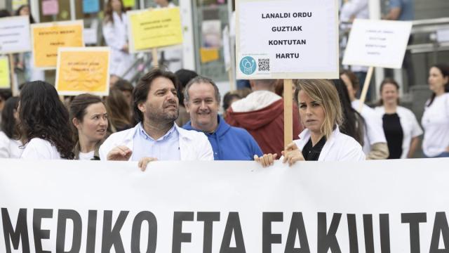 Protesta de los médicos de Osakidetza.