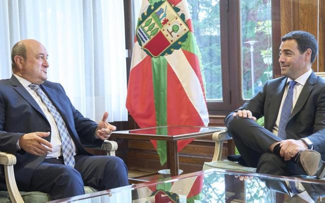 El lehendakari, Imanol Pradales, termina su primera ronda con los partidos vascos con un encuentro con el PNV.