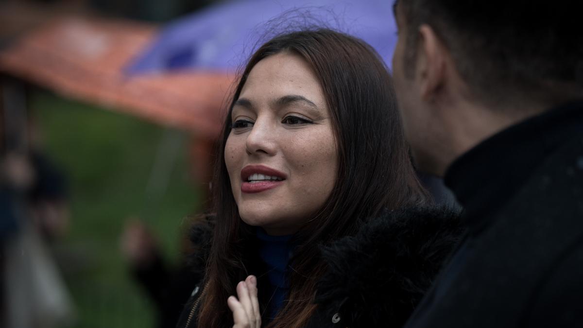 Elisa Mouliáa, en una comparecencia ante los medios.