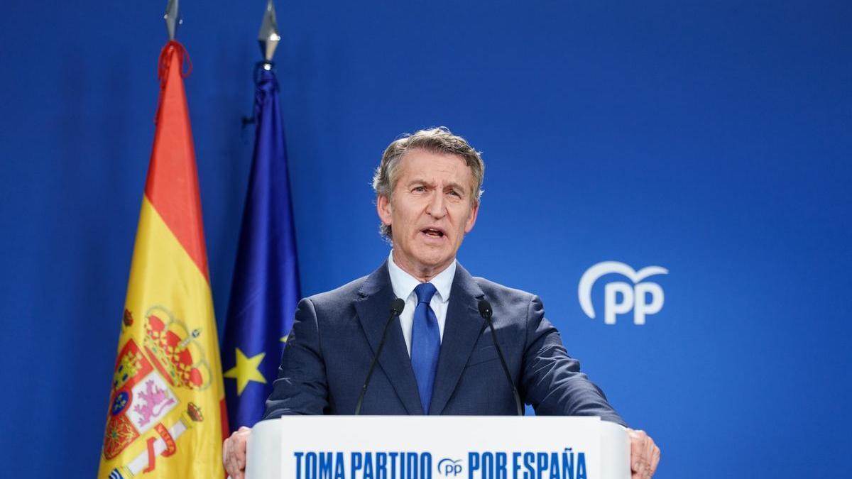 El líder del PP, Alberto Núñez Feijóo