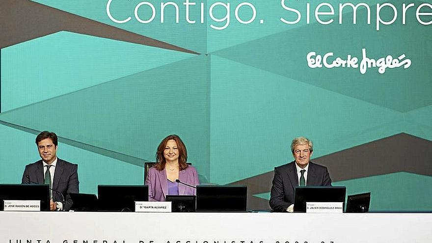 La presidenta de El Corte Inglés, Marta Álvarez, durante la junta. | FOTO: N.G.