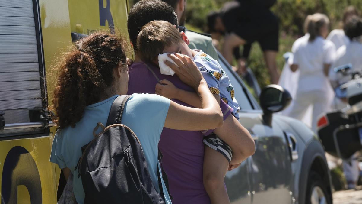Uno de los menores heridos en el accidentes en Covadonga.