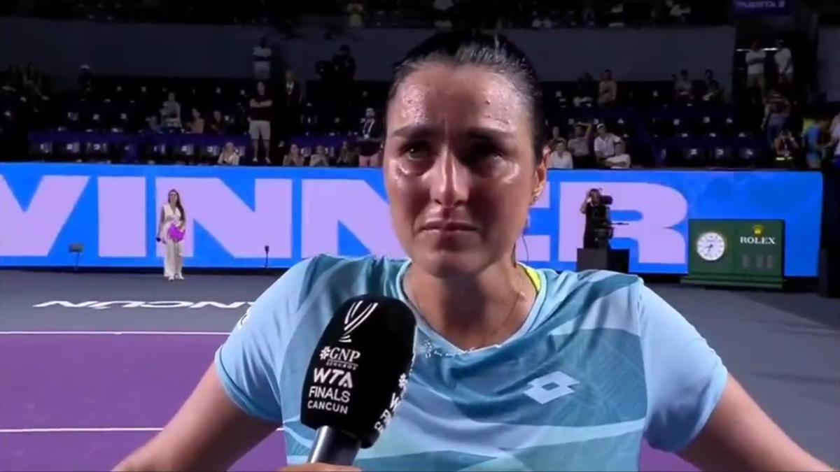Ons Jabeur, en la entrevista tras el partido.