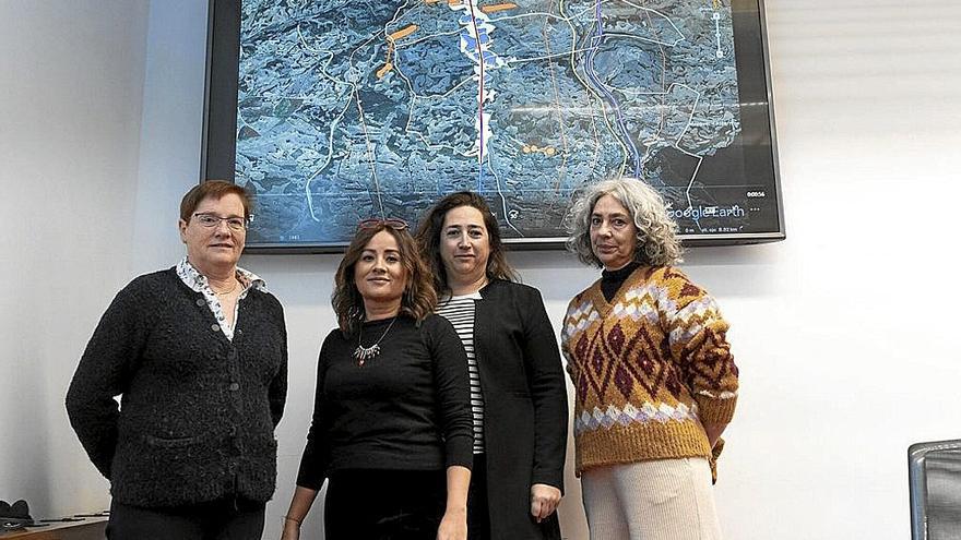 Rita Roldán, Bertha Sánchez, Yolanda Obanos y María Luisa Serrano.