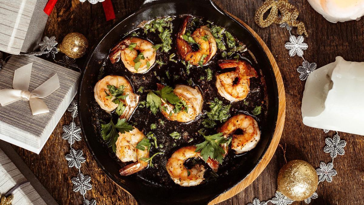 Cazuelica con gambas.