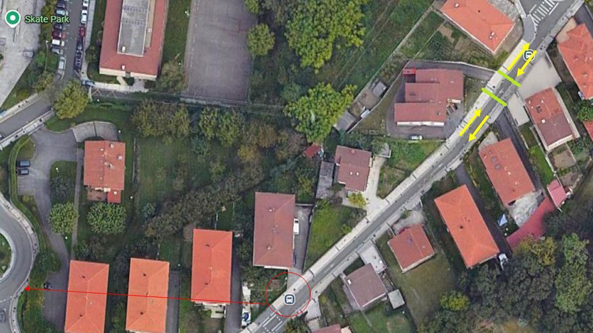 Plano en el que se muestra la zona de intervención