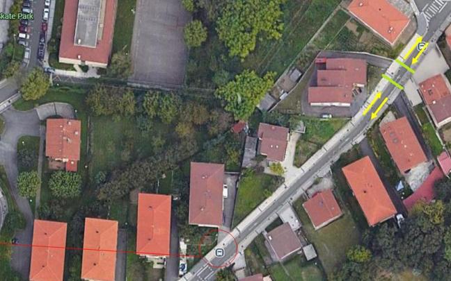 Plano en el que se muestra la zona de intervención