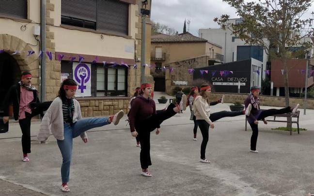 Acto del 8M de Rioja Alavesa el año pasado en Eskuernaga o Villabuena de Álava