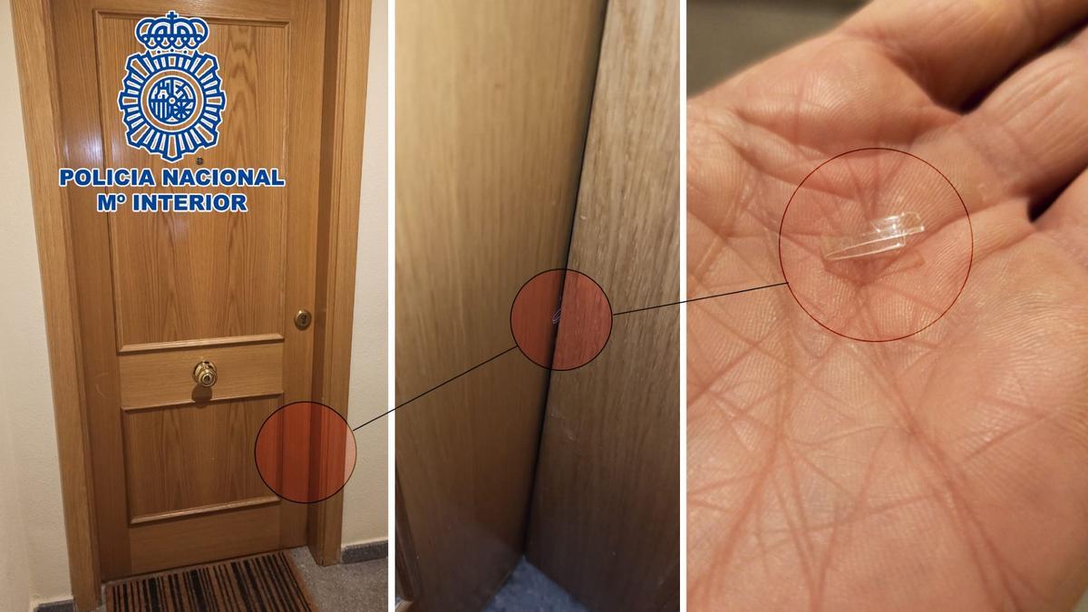 La pieza, colocada en la puerta.