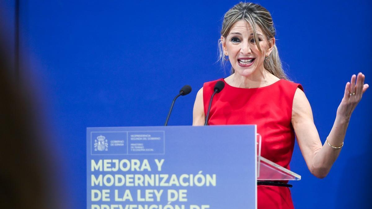 La vicepresidenta segunda del Gobierno y ministra de Trabajo y Economía Social, Yolanda Díaz.