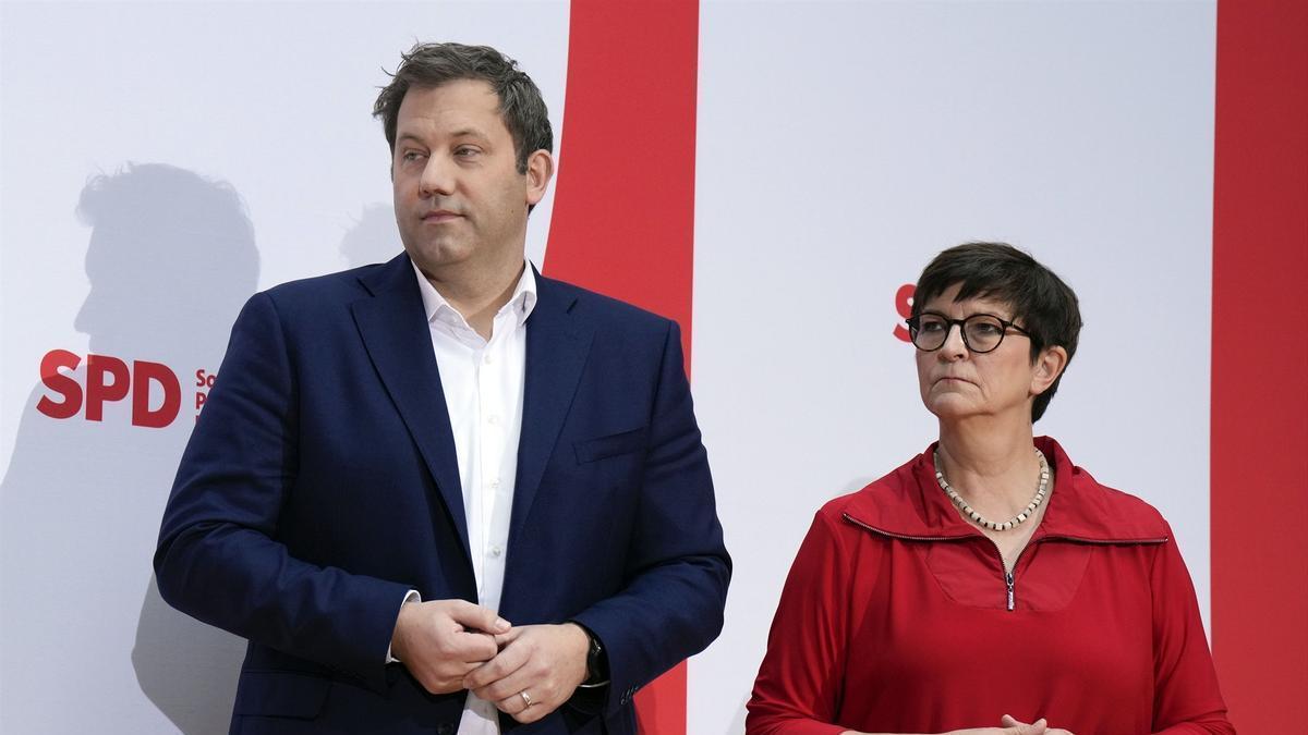 Los copresidentes del SPD, Lars Klingbeil y Saskia Esken, en una foto de archivo.