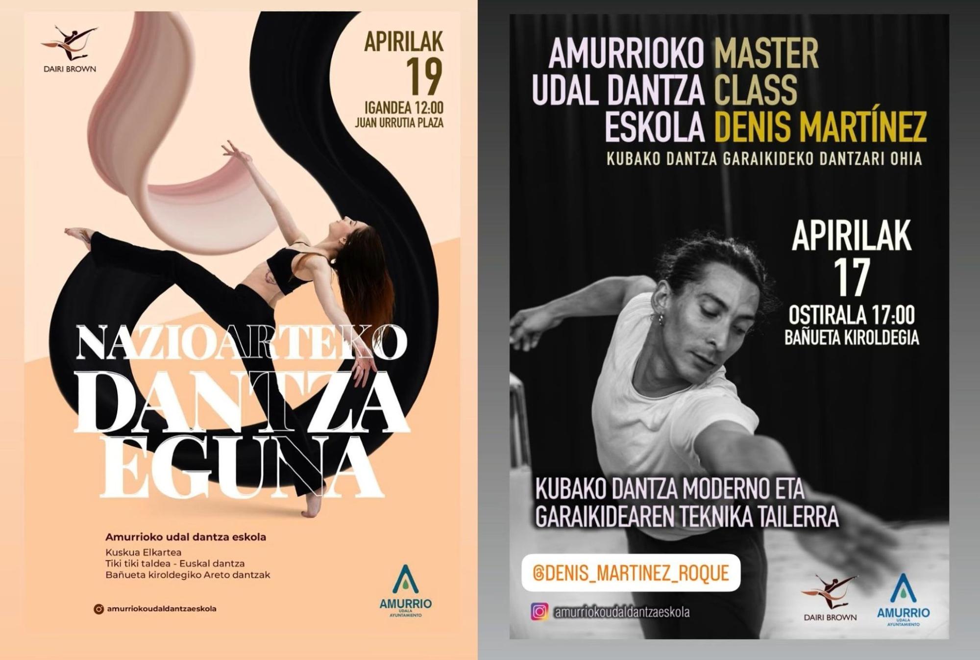 Carteles de los actos del Día Mundial de la Danza en Amurrio