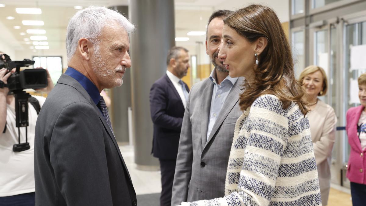 El presidente del TSJPV, Iñaki Subijana, junto a la ministra de Justicia, Pilar Llop.