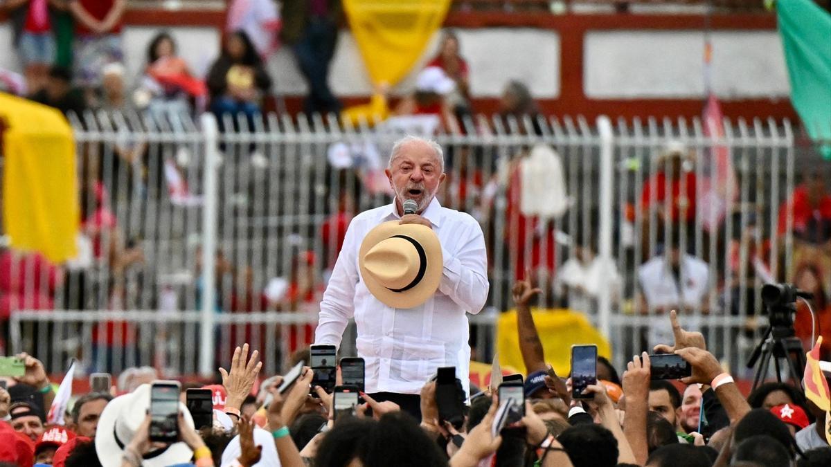 Luiz Inacio Lula da Silva, en un acto electoral.