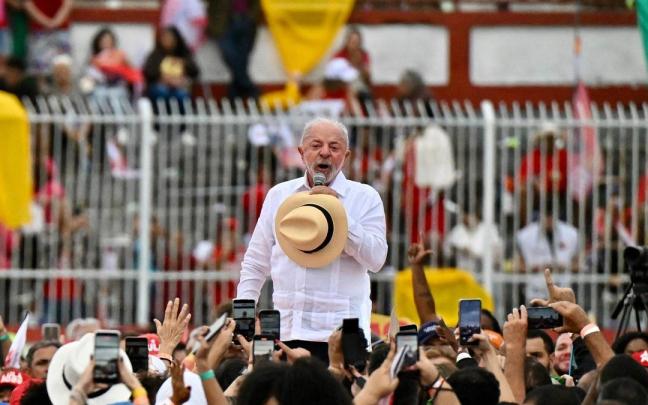 Luiz Inacio Lula da Silva, en un acto electoral.