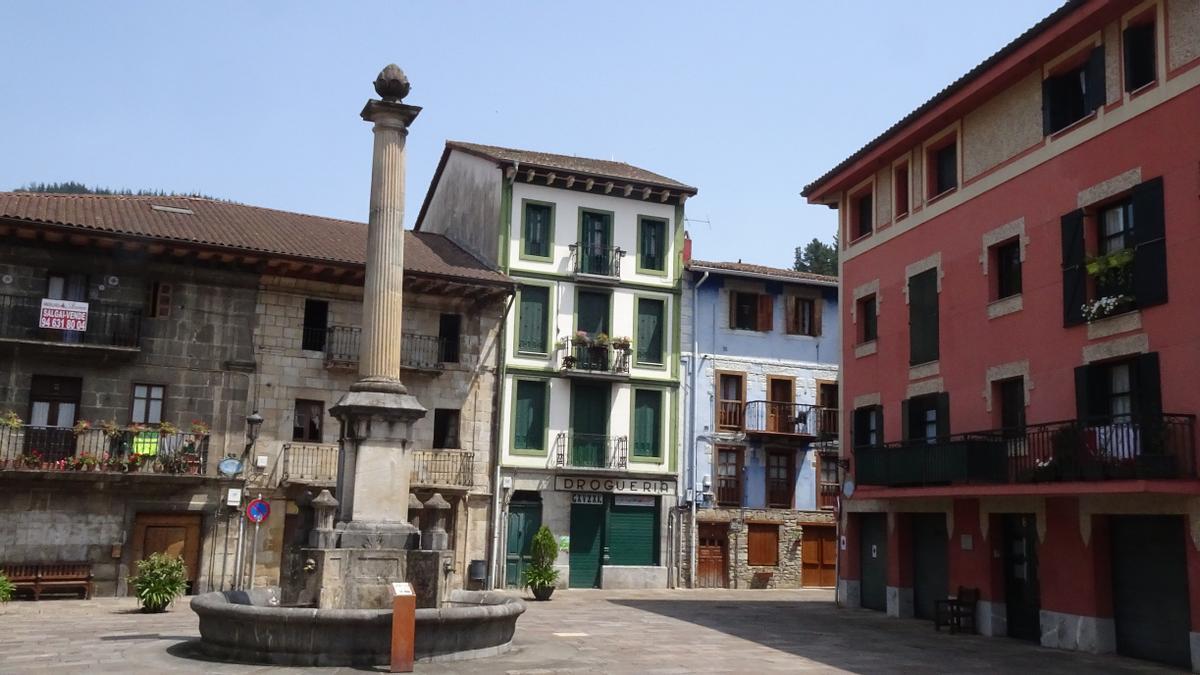 La fuente de la Alcachofa de Areatza.