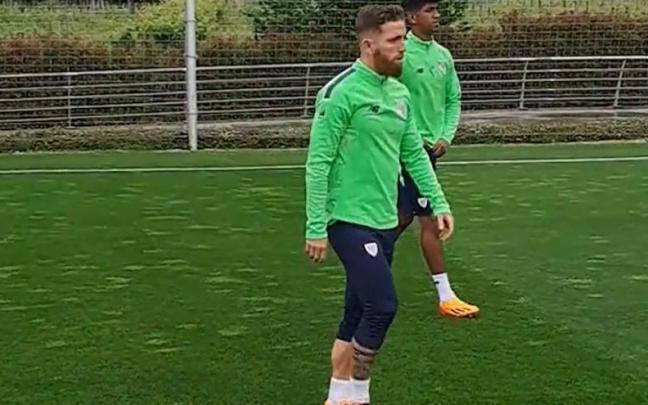Muniain ha completado parte del entrenamiento con el grupo Muniain ha completado parte del entrenamiento con el grupo