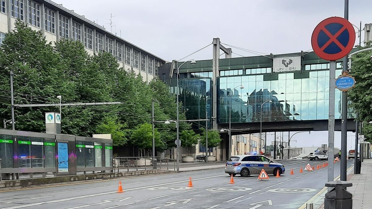 Control policial en Bilbao