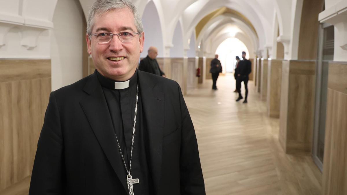 El nuevo obispo de Donostia, Fernando Prado Ayuso, este martes en el Seminario.