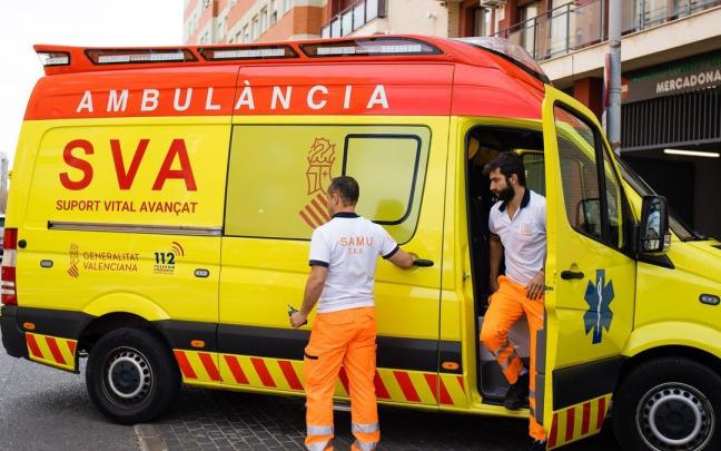 Ambulancia en una foto de archivo