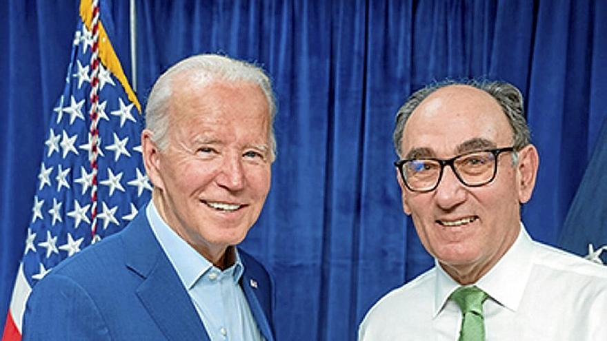 Joe Biden e Ignacio Galán se reunieron en enero de este año. | FOTO: IBERDROLA