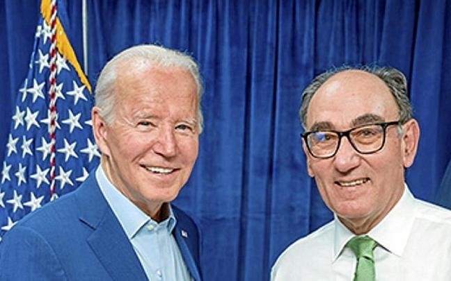 Joe Biden e Ignacio Galán se reunieron en enero de este año. | FOTO: IBERDROLA