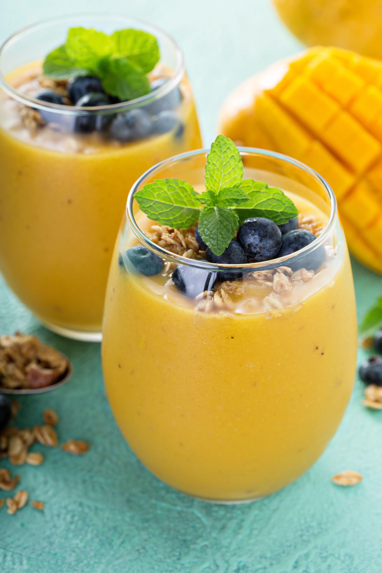 Batido de mango y plátano