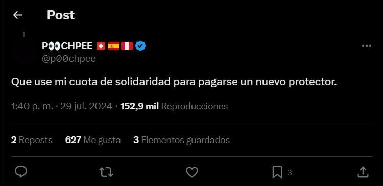 Tweet de @p00chpe.