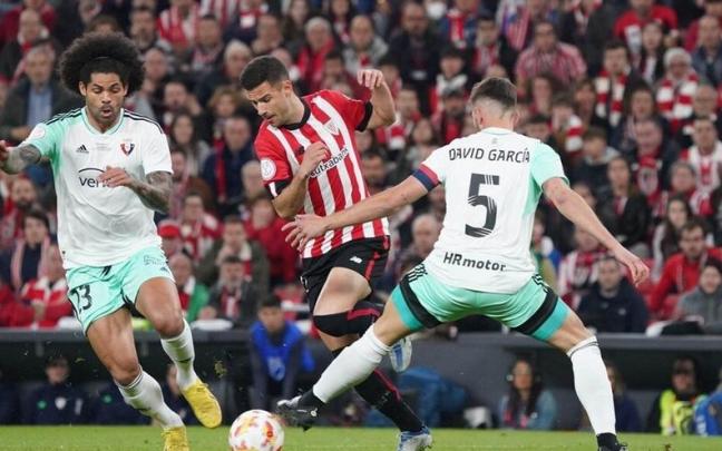 Gorka Guruzeta, durante el encuentro de vuelta de las semifinales de Copa frente a Osasuna. Gorka Guruzeta, durante el encuentro de vuelta de las semifinales de Copa frente a Osasuna.