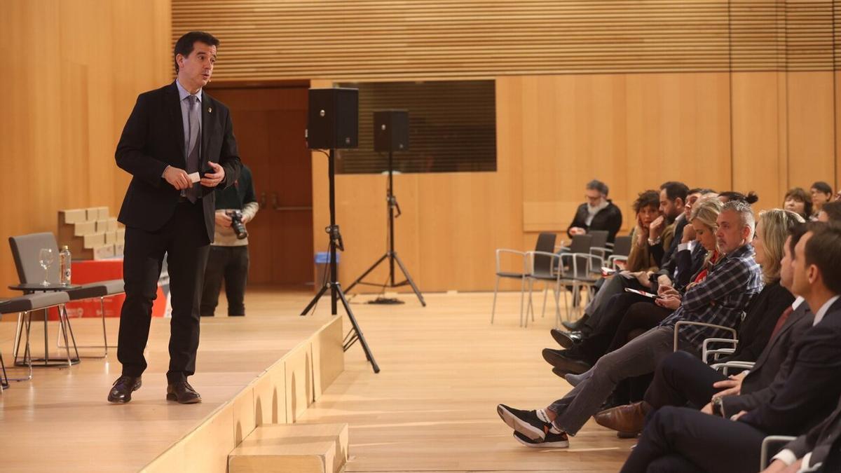 Mikel Irujo, durante un momento de la jornada en Baluarte.