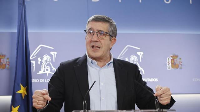 Patxi López comparece ante la prensa desde el Congreso de los Diputados.