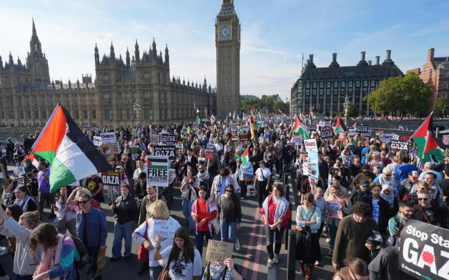 Marcha propalestina en Londres.
