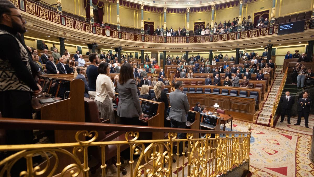 El hemiciclo del Congreso de los Diputados durante una sesión plenaria