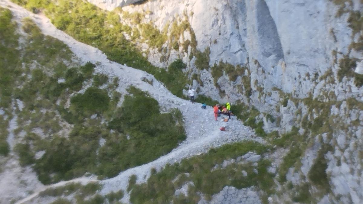 Rescate de una persona en Picos de Europa, en una imagen de archivo.