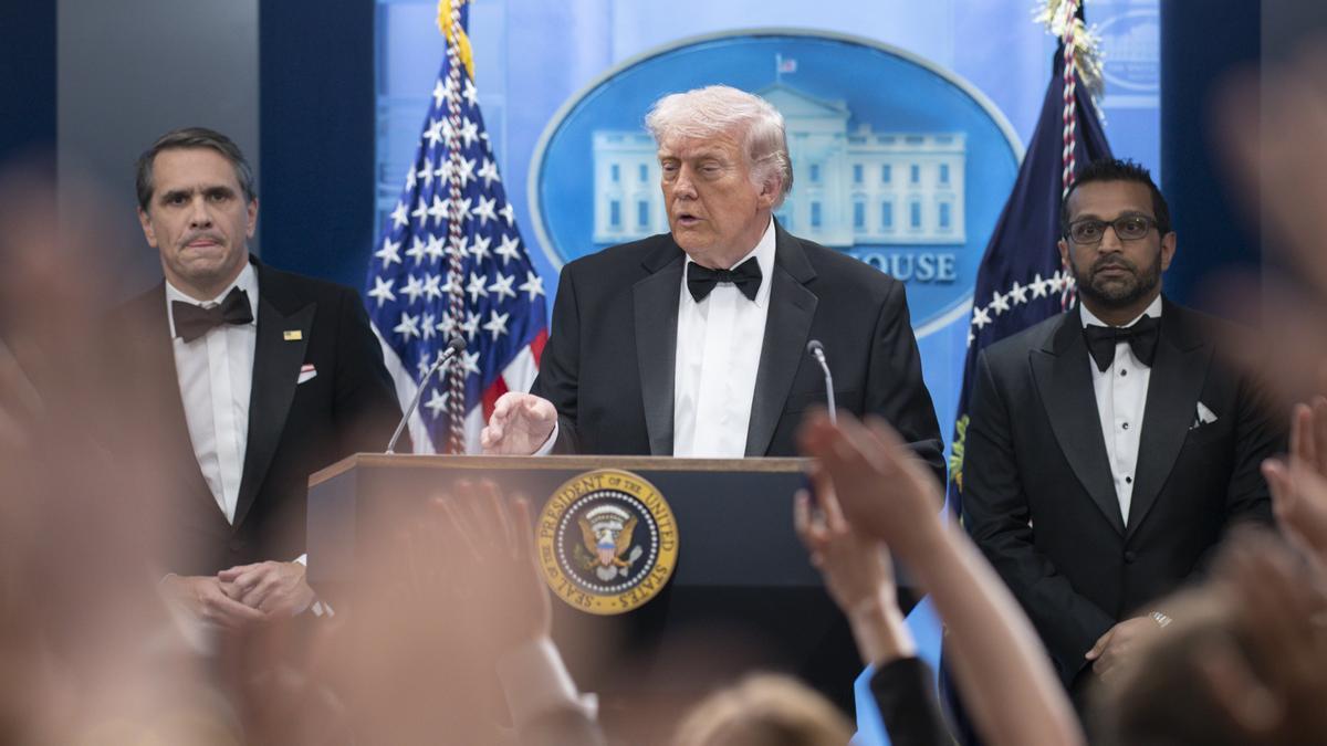 El presidente de EE.UU., Donald Trump, tras el ataque.