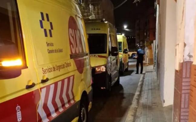 Ambulancias en el lugar del suceso. Ambulancias en el lugar del suceso.