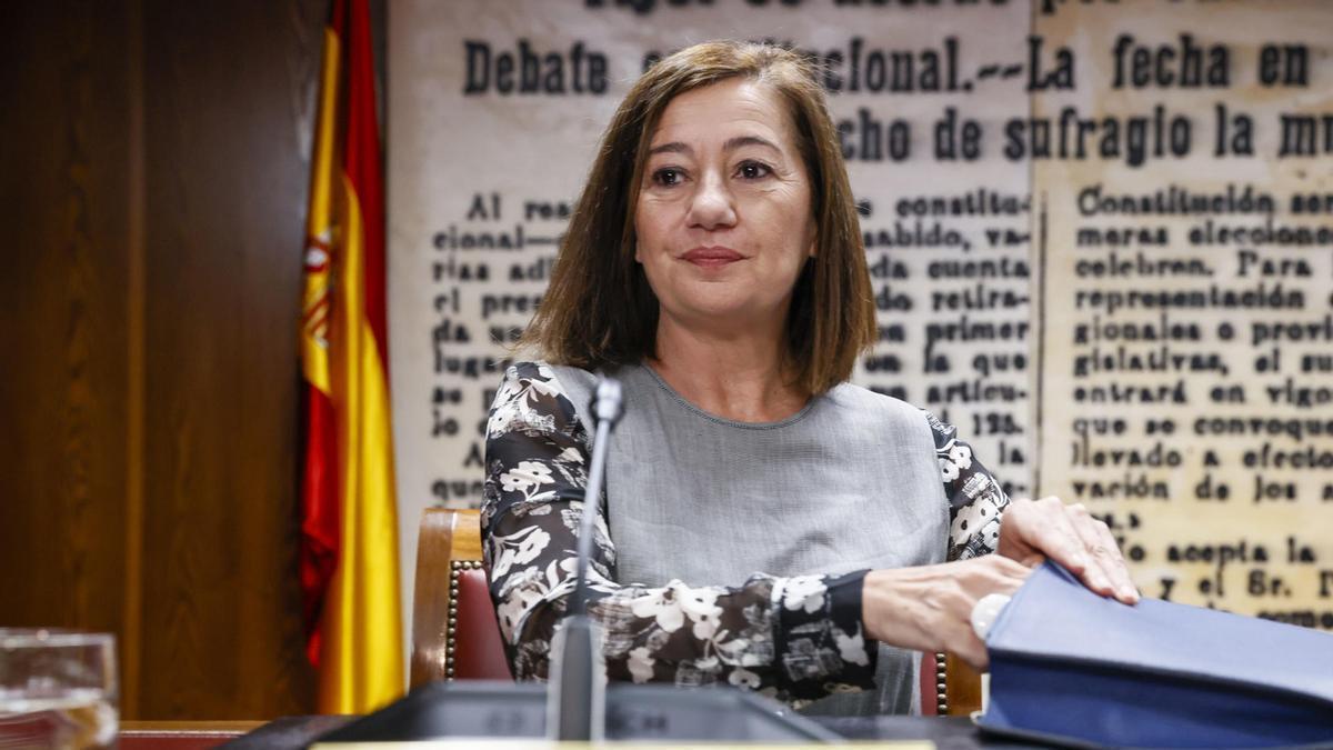 Francina Armengol comparece en la comisión de investigación del 'caso Koldo' en el Senado.