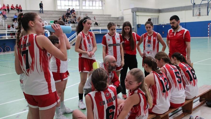 Sáenz de Lafuente da instrucciones a jugadoras del Araba