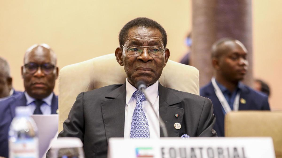 El presidente de Guinea Ecuatorial Teodoro Obiang.